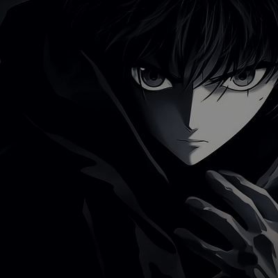 Image For Post | Hiei from Yu Yu Hakusho veiled in shadows, focusing on his Jagan Eye and intricate face details. dark anime pfp gifsHD, free download - [Dark Anime PFP](https://hero.page/pfp/dark-anime-pfp)