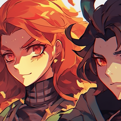 Image For Post | Trio preparing for a showdown at dusk, highly detailed shadows and dominant orange hues. aesthetic trio matching pfp pfp for discord. - [trio matching pfp, aesthetic matching pfp ideas](https://hero.page/pfp/trio-matching-pfp-aesthetic-matching-pfp-ideas)