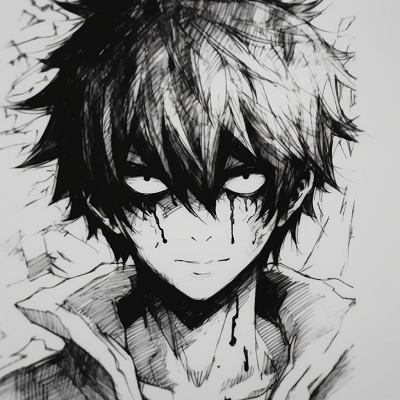 Image For Post | L deep in thought, focus on meticulous hair details and crosshatching for shading. black and white manga pfp pfp for discord. - [Manga Anime PFP](https://hero.page/pfp/manga-anime-pfp)