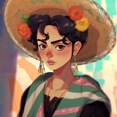 Image For Post | Frida in anime style surrounded by her pet monkeys, dynamic background and character expressions. mexican anime pfp arts pfp for discord. - [Mexican Anime Pfp Collection](https://hero.page/pfp/mexican-anime-pfp-collection)