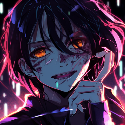 Image For Post | Anime girl with shimmering outlines, displaying the neon aesthetics of the anime style. crazy anime pfp girl depiction pfp for discord. - [Crazy Anime PFP](https://hero.page/pfp/crazy-anime-pfp)