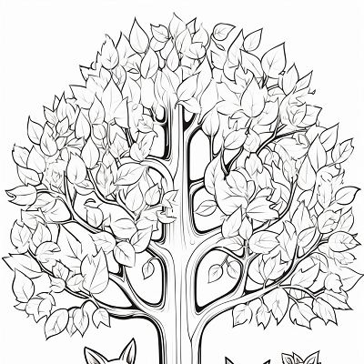 Image For Post | Eevee Pokemon evolutions with fall scenery; smooth outlines and simplistic leaf forms. printable coloring page, black and white, free download - [Eevee Evolutions Coloring Pages: Adult, Kids, Pokemon Coloring](https://hero.page/coloring/eevee-evolutions-coloring-pages:-adult-kids-pokemon-coloring)