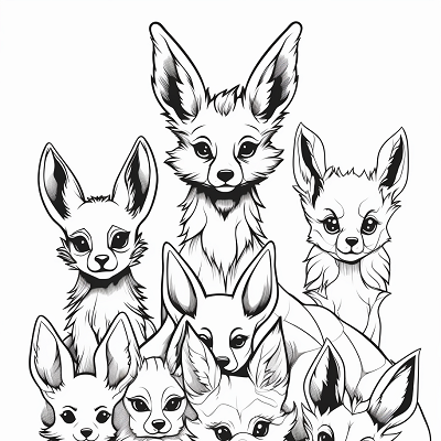 Image For Post Group Picture Eevee Evolutions - Wallpaper
