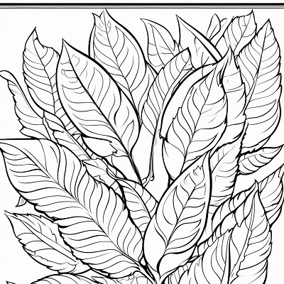 Image For Post Detailed Autumn Leaves Pattern - Printable Coloring Page