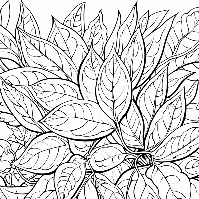 Image For Post Autumn Foliage Leaf Design - Printable Coloring Page