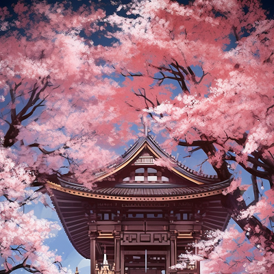 Image For Post Anime Shrine Art Sakura Serenity - Wallpaper