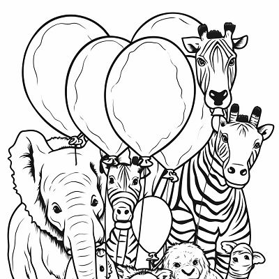 Image For Post Critters Celebrating Love - Printable Coloring Page