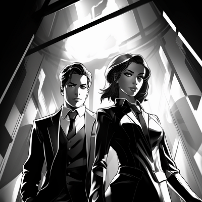 Image For Post Black and White Espionage Operatives Encounter - Wallpaper