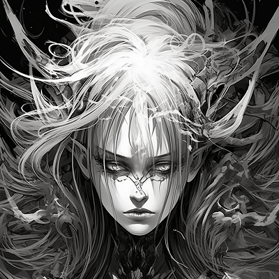 Image For Post Black and White Anime Villain - Wallpaper