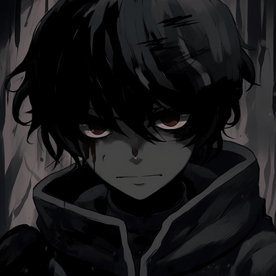 Image For Post Black Silhouette Profile - mysterious black anime pfp