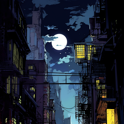 Image For Post | City streets bathed in moonlight; high contrast and bold use of black and white.phone art wallpaper - [Urban Nightlife Manhwa Wallpapers ](https://hero.page/wallpapers/urban-nightlife-manhwa-wallpapers-anime-manga-art)