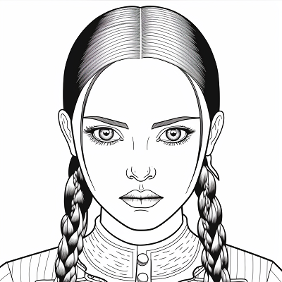 Image For Post Gothic Wednesday Addams Classic Close up - Wallpaper