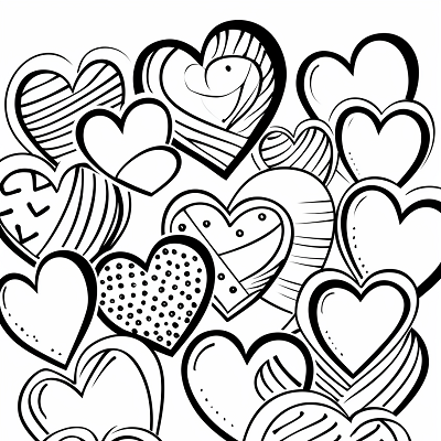 Image For Post Messages encased in love - Printable Coloring Page