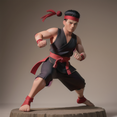Image For Post | Anime, manga, Confident martial artist, black spiky hair held by a red headband, amidst an intense dojo training session, executing a powerful roundhouse kick, a venerable old master looking on approvingly, sleeveless gi with iconic symbols, fluid animation with exaggerated impact, a fierce and disciplined aura - [AI Art, Anime Heroes Battle Scene ](https://hero.page/examples/anime-heroes-battle-scene-stable-diffusion-prompt-library)