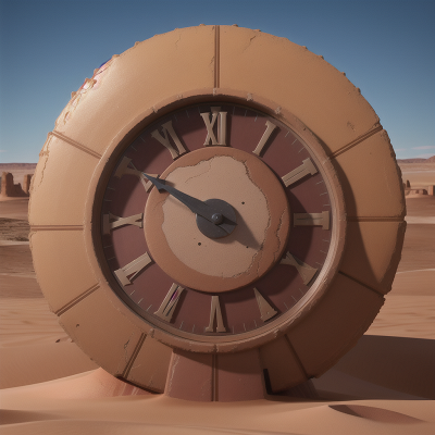 Image For Post Anime, clock, shield, confusion, desert, drought, HD, 4K, AI Generated Art