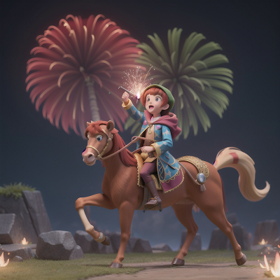 Image For Post Anime, crystal, invisibility cloak, centaur, monkey, fireworks, HD, 4K, AI Generated Art