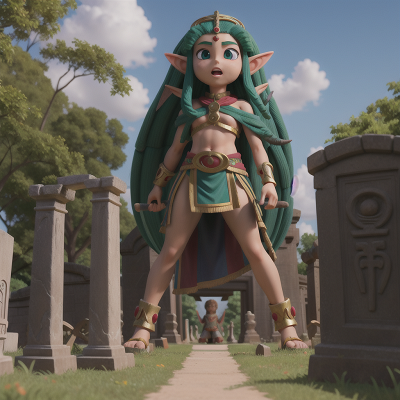 Image For Post Anime, sphinx, elf, tribal warriors, ancient scroll, haunted graveyard, HD, 4K, AI Generated Art