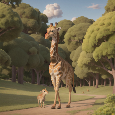 Image For Post Anime, giraffe, hail, bird, wind, kangaroo, HD, 4K, AI Generated Art