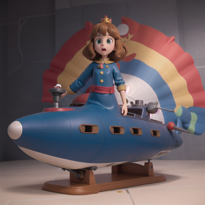 Image For Post Anime, submarine, princess, rainbow, boat, confusion, HD, 4K, AI Generated Art