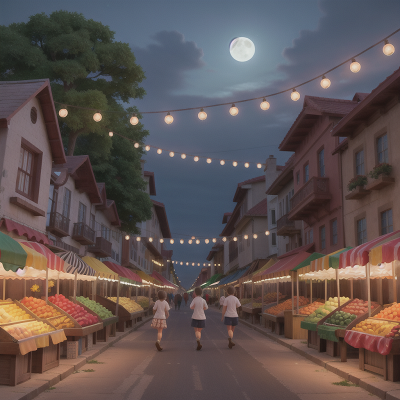 Image For Post Anime, zebra, fruit market, hail, carnival, moonlight, HD, 4K, AI Generated Art
