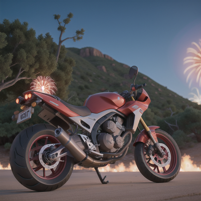 Image For Post Anime, motorcycle, desert, fireworks, car, forest, HD, 4K, AI Generated Art