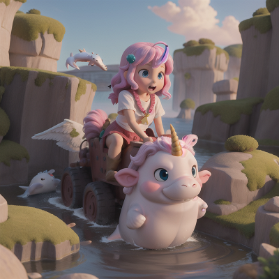 Image For Post Anime, whale, angel, unicorn, drought, troll, HD, 4K, AI Generated Art