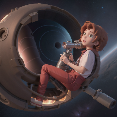 Image For Post Anime, space, wormhole, mechanic, griffin, telescope, HD, 4K, AI Generated Art