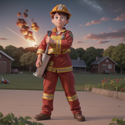 Image For Post Anime, stars, firefighter, park, farm, chef, HD, 4K, AI Generated Art