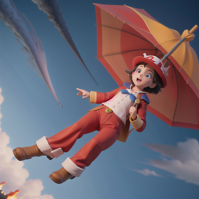 Image For Post Anime, circus, umbrella, wizard, firefighter, tornado, HD, 4K, AI Generated Art