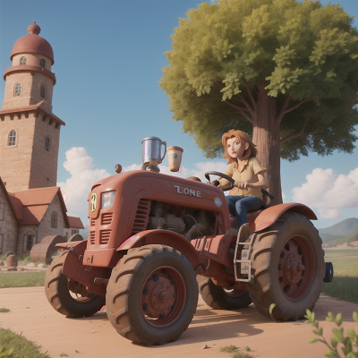 Image For Post Anime, lion, coffee shop, drought, tractor, tower, HD, 4K, AI Generated Art