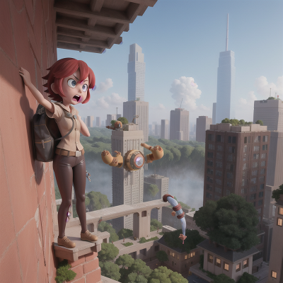 Image For Post Anime, drought, skyscraper, failure, anger, bravery, HD, 4K, AI Generated Art