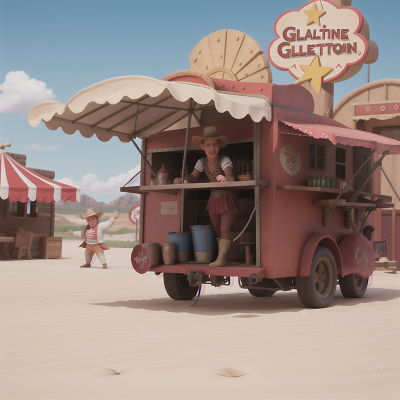 Image For Post Anime, gladiator, circus, celebrating, wild west town, taco truck, HD, 4K, AI Generated Art