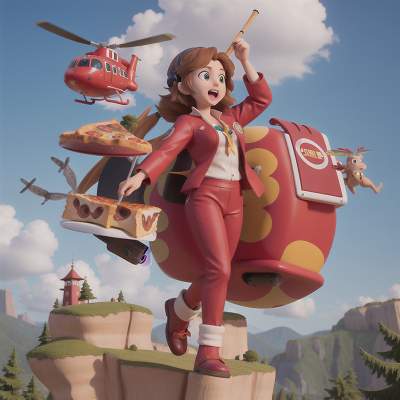 Image For Post Anime, helicopter, circus, sasquatch, pizza, spell book, HD, 4K, AI Generated Art