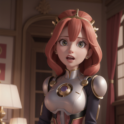Image For Post Anime, queen, cyborg, joy, camera, surprise, HD, 4K, AI Generated Art