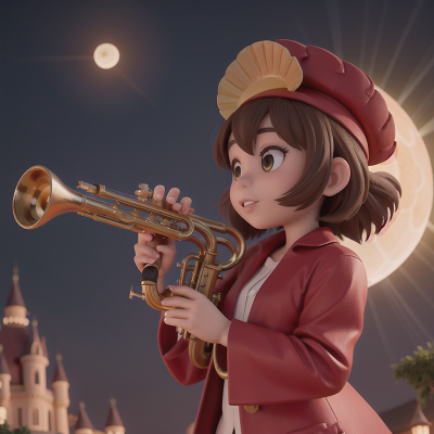 Image For Post Anime, drought, monkey, solar eclipse, saxophone, castle, HD, 4K, AI Generated Art