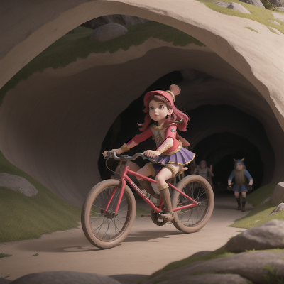 Image For Post Anime, cave, vikings, bicycle, circus, flying, HD, 4K, AI Generated Art