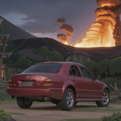 Image For Post Anime, temple, volcano, car, forest, queen, HD, 4K, AI Generated Art