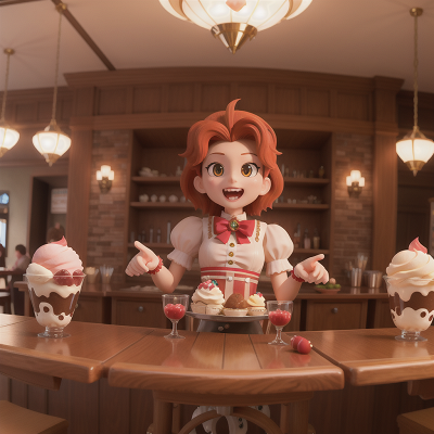Image For Post Anime, crystal, ice cream parlor, lion, artificial intelligence, vampire, HD, 4K, AI Generated Art