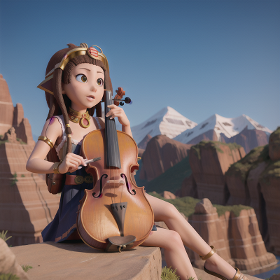 Image For Post Anime, sphinx, violin, mountains, earthquake, key, HD, 4K, AI Generated Art