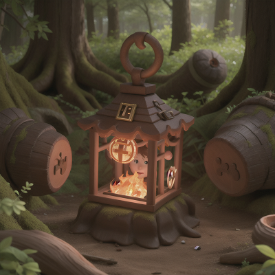 Image For Post Anime, key, enchanted forest, lava, surprise, cursed amulet, HD, 4K, AI Generated Art