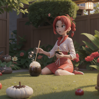 Image For Post Anime, garden, bravery, bubble tea, betrayal, sushi, HD, 4K, AI Generated Art