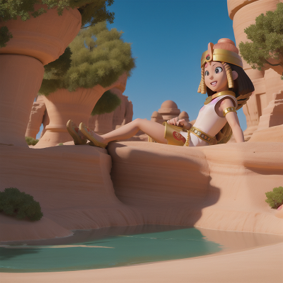 Image For Post Anime, king, sphinx, camera, desert oasis, sushi, HD, 4K, AI Generated Art