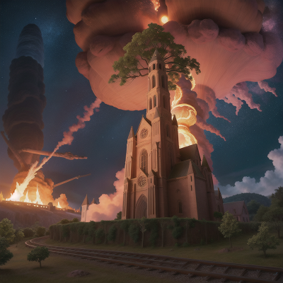 Image For Post | Anime, train, cathedral, enchanted forest, volcanic eruption, space station, HD, 4K, Anime, Manga - [AI Anime Generator](https://hero.page/app/imagine-heroml-text-to-image-generator/La6u0DkpcDoVzpxUPzlf), Upscaled with [R-ESRGAN 4x+ Anime6B](https://github.com/xinntao/Real-ESRGAN/blob/master/docs/anime_model.md) + [hero prompts](https://hero.page/ai-prompts)