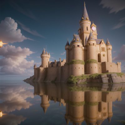 Image For Post Anime, medieval castle, enchanted mirror, underwater city, wizard, motorcycle, HD, 4K, AI Generated Art