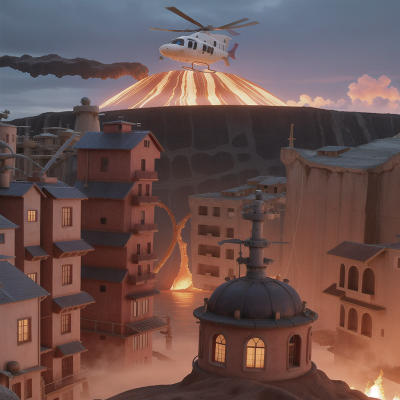 Image For Post Anime, drought, underwater city, helicopter, volcano, wild west town, HD, 4K, AI Generated Art