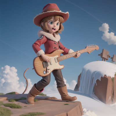 Image For Post Anime, drought, avalanche, wizard, electric guitar, market, HD, 4K, AI Generated Art