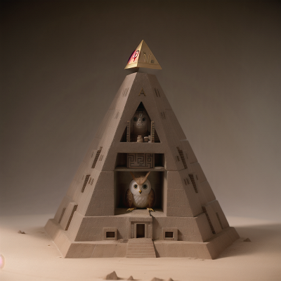Image For Post Anime, owl, pyramid, maze, drought, teleportation device, HD, 4K, AI Generated Art