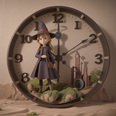 Image For Post Anime, desert, garden, detective, clock, witch, HD, 4K, AI Generated Art