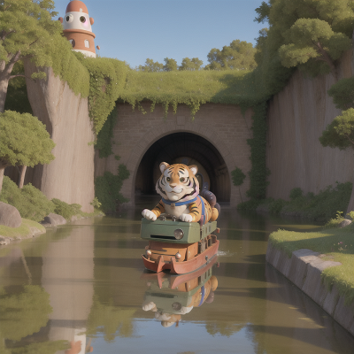 Image For Post Anime, museum, troll, rocket, tiger, swamp, HD, 4K, AI Generated Art