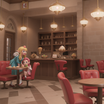 Image For Post Anime, angel, maze, queen, ice cream parlor, troll, HD, 4K, AI Generated Art